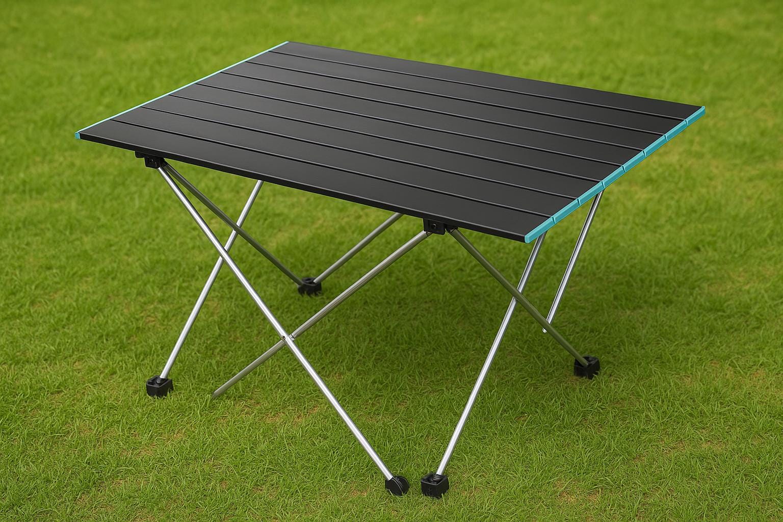 Camping essentials lightweight folding outdoor picnic table, portable BBQ table, aluminum alloy, compact travel gear, beach, hiking, garden