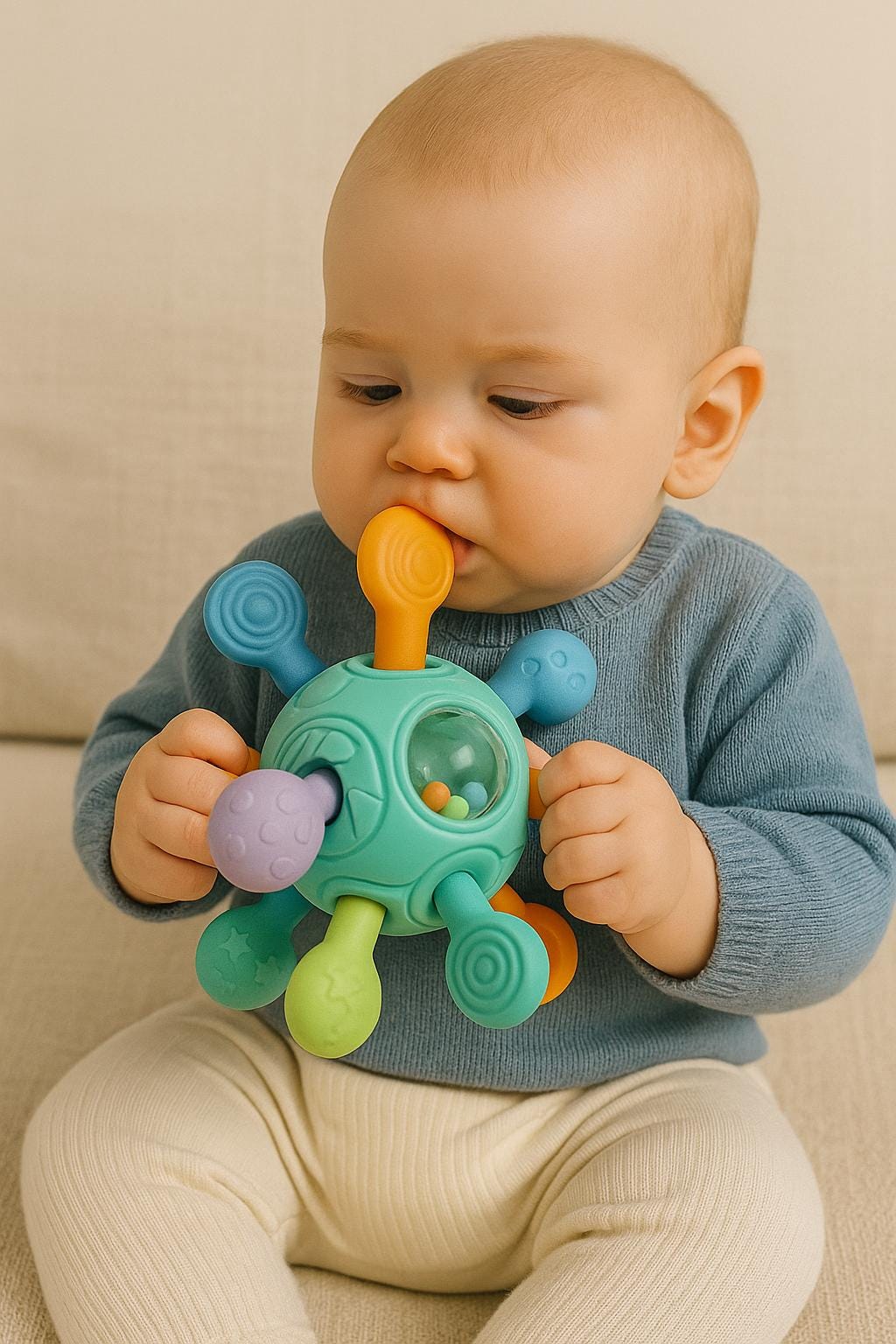 Unique Baby Shower Gift – Sensory Teether Ball