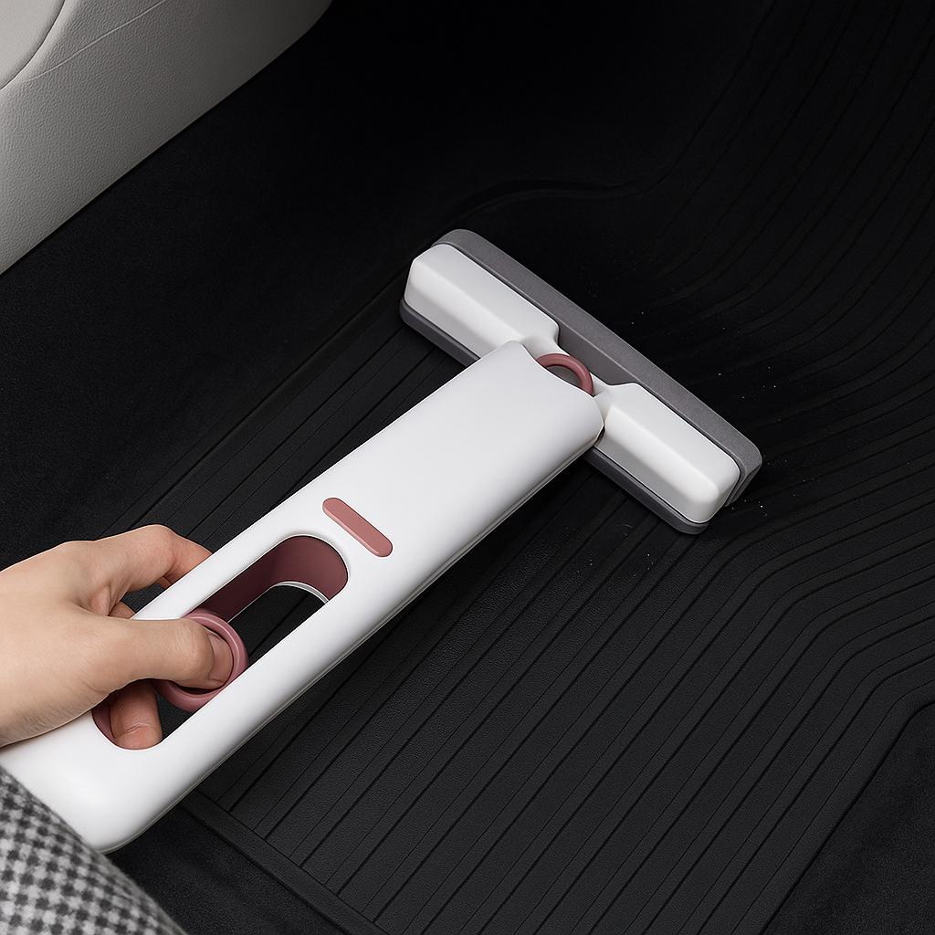 Mini serpillière pliable bleu océan et corail – Tête éponge auto-essorante pour salle de bain, cuisine, vitres et voiture 