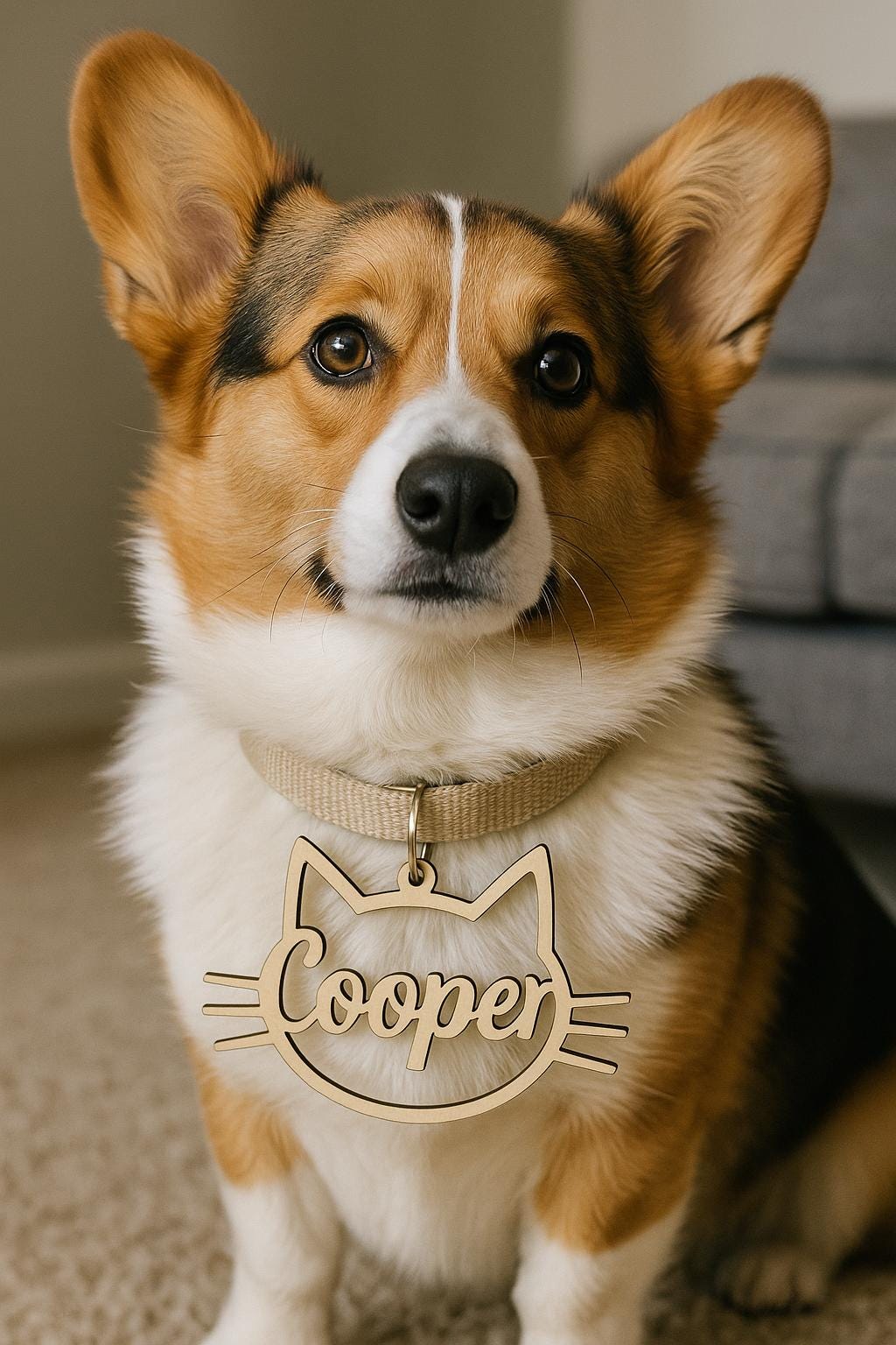 Personalized Dog Collar with Wooden Name Tag, Custom Pet Collar Engraved with Phone & Name, Unique Gift for Dog Owners