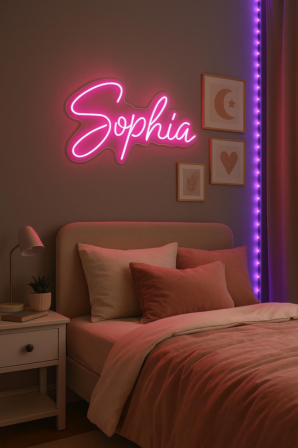 Custom Neon Name Sign for Teens – Personalized LED Light Wall Decor for Bedroom