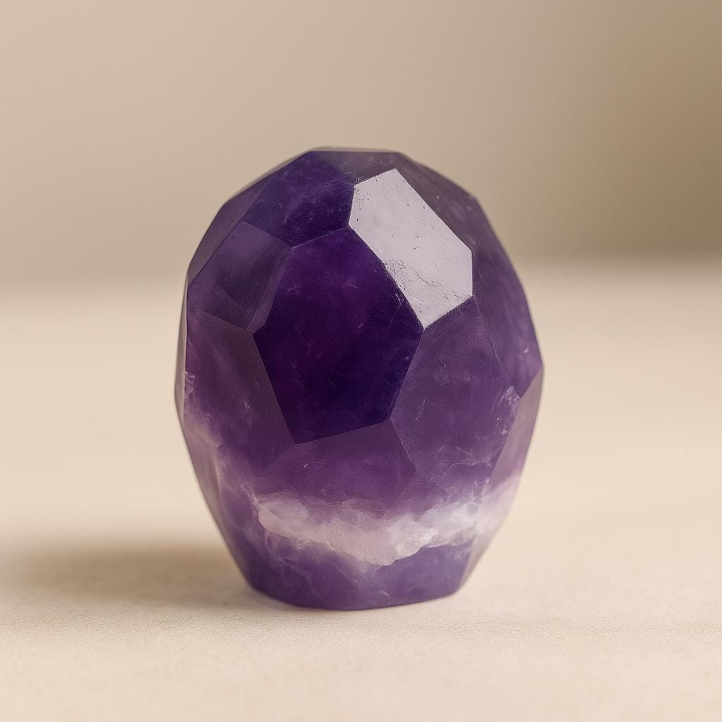 Savon artisanal en cristal de pierres précieuses, quartz rose et améthyste – Design en roche naturelle, cadeau spa végétalien, rituel de bain de soins personnels 