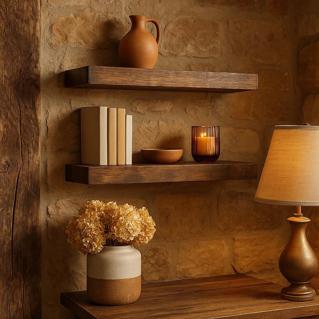 ÉTAGÈRE FLOTTANTE BOIS| Support Invisible Rustique | Floating Shelf PAPICHA H