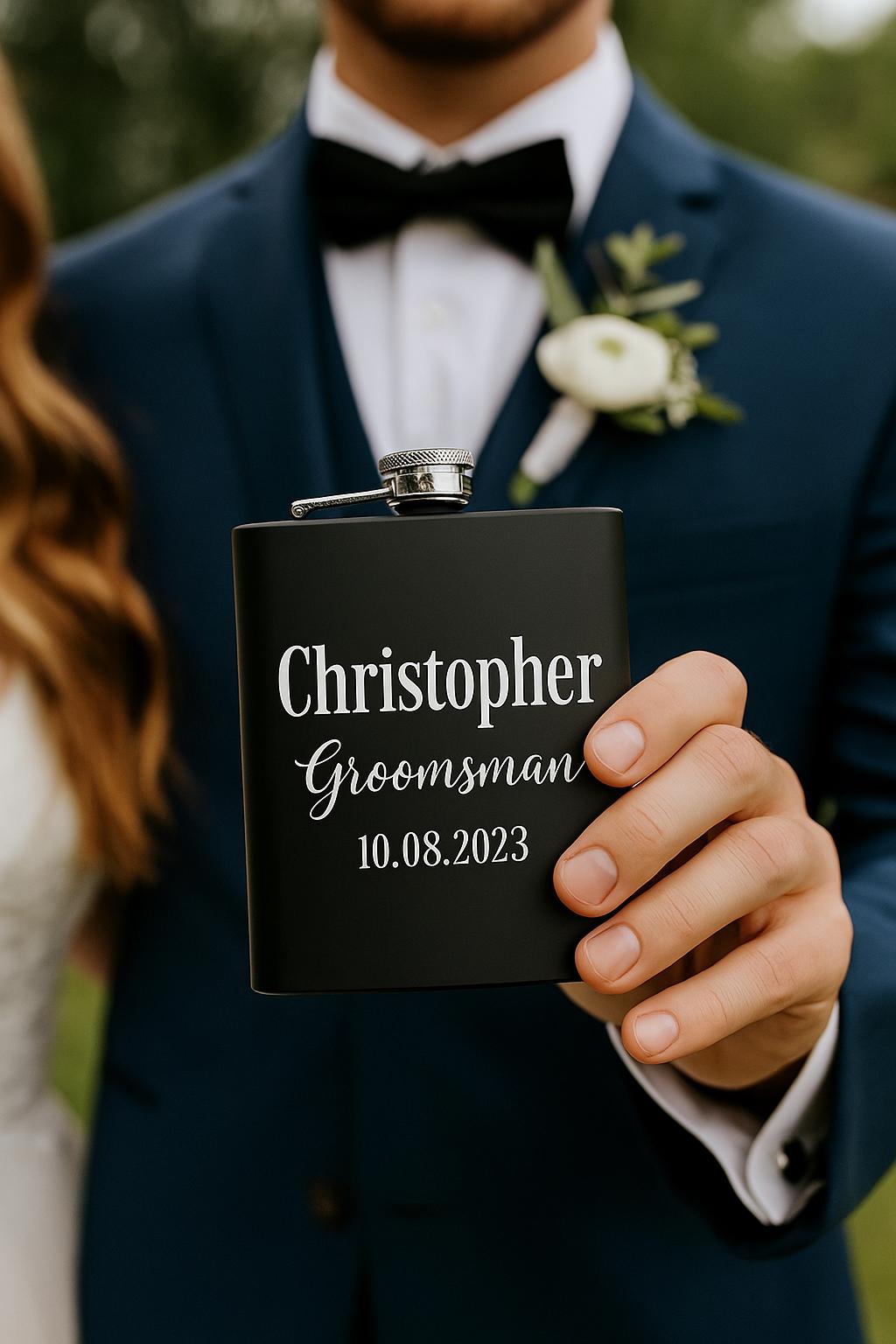 FLASQUE PERSONNALISÉE  | Gravure Acier Inox | PAPICHA H Hip Flask