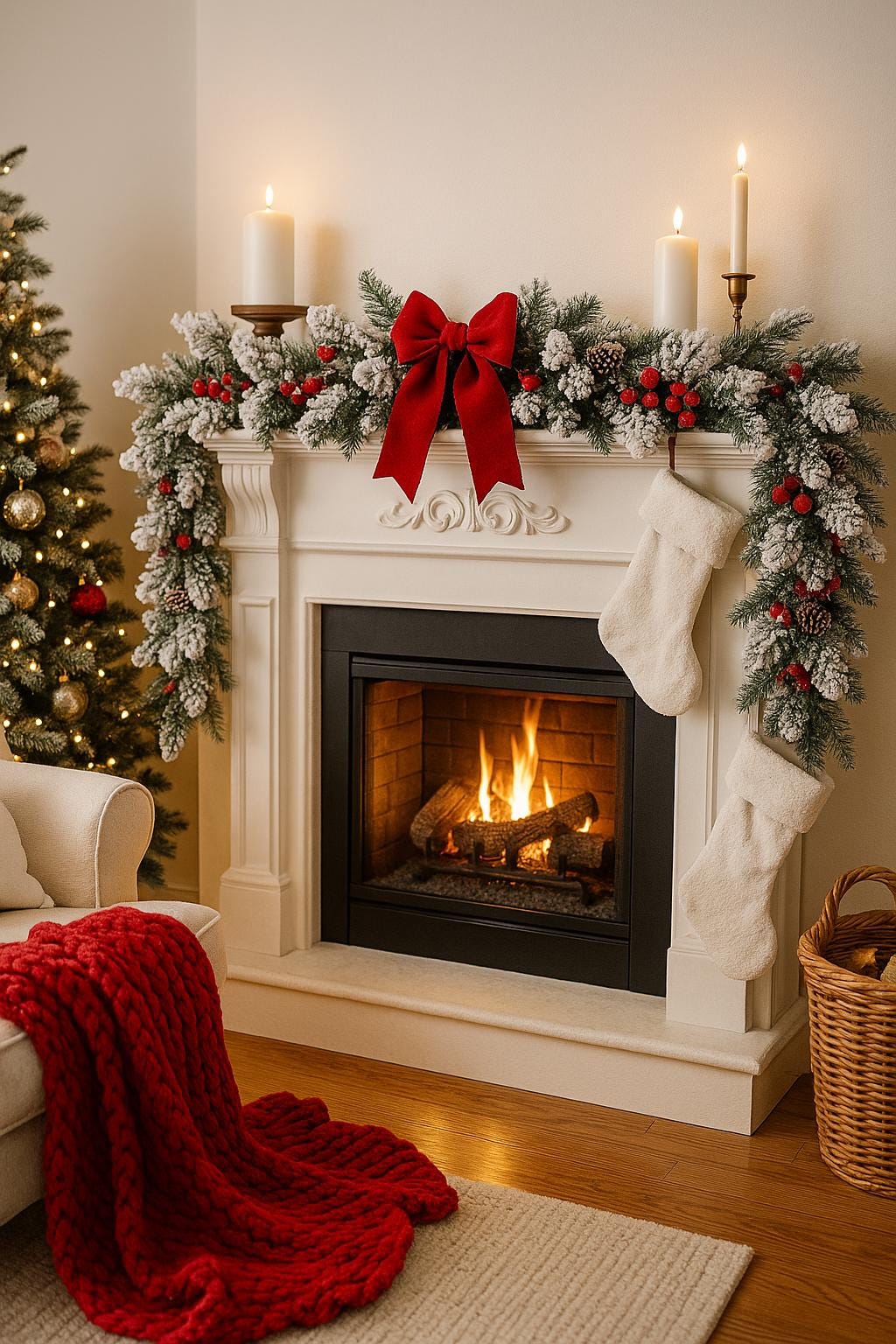 DÉCORATION NOËL MANTEAU | Guirlande Givrée Pommes Pin | PAPICHA H Christmas