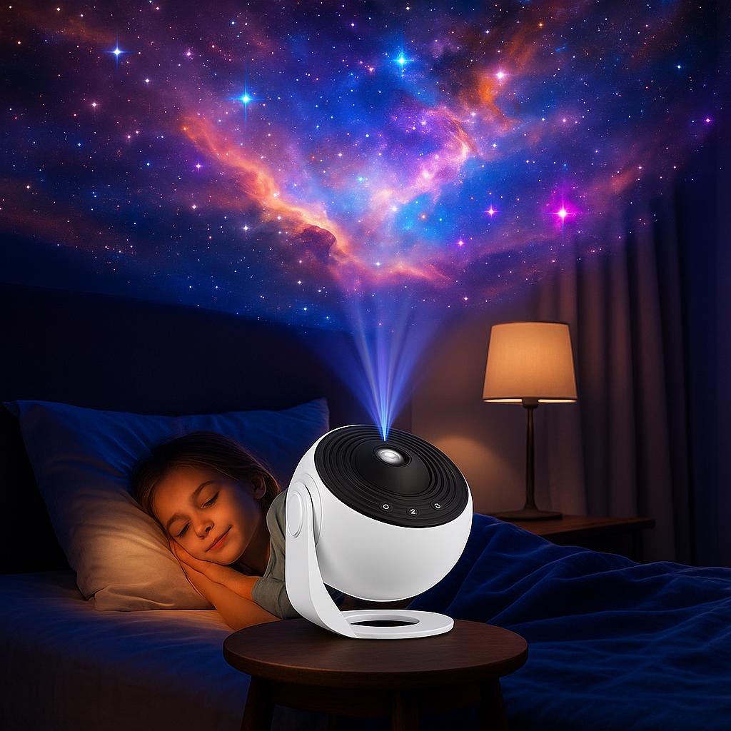 12-in-1 Galaxy Projector with Starry Sky Discs – Rotating Planetarium Night Light
