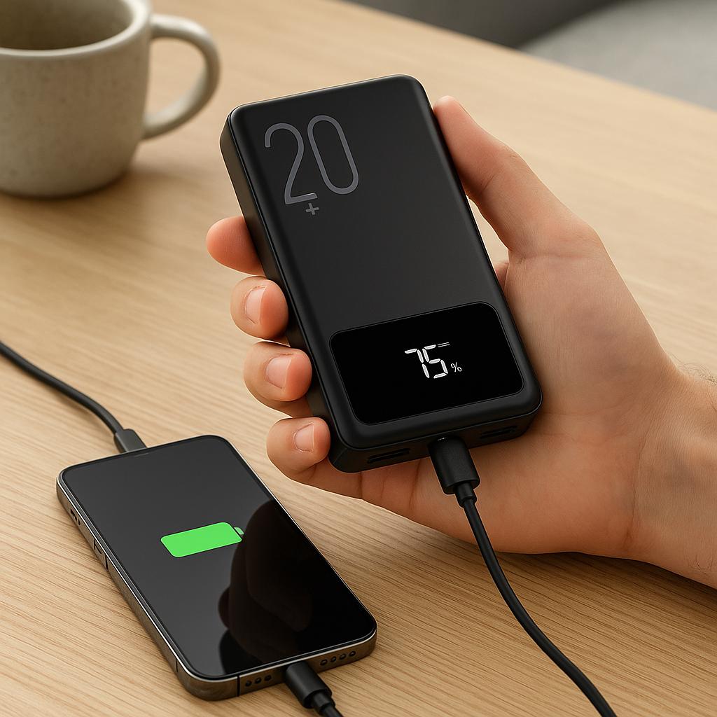 Batterie externe à charge rapide | Écran LED 10 000 mAh | Chargeur rapide