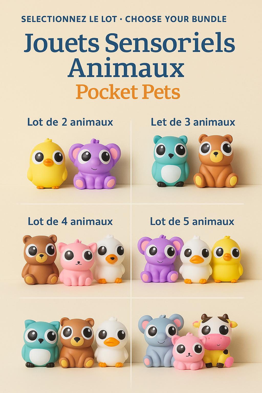 JOUET SENSORIEL ANIMAL| Figurine Sensorielle Kawaii | Jouet anti-stress
