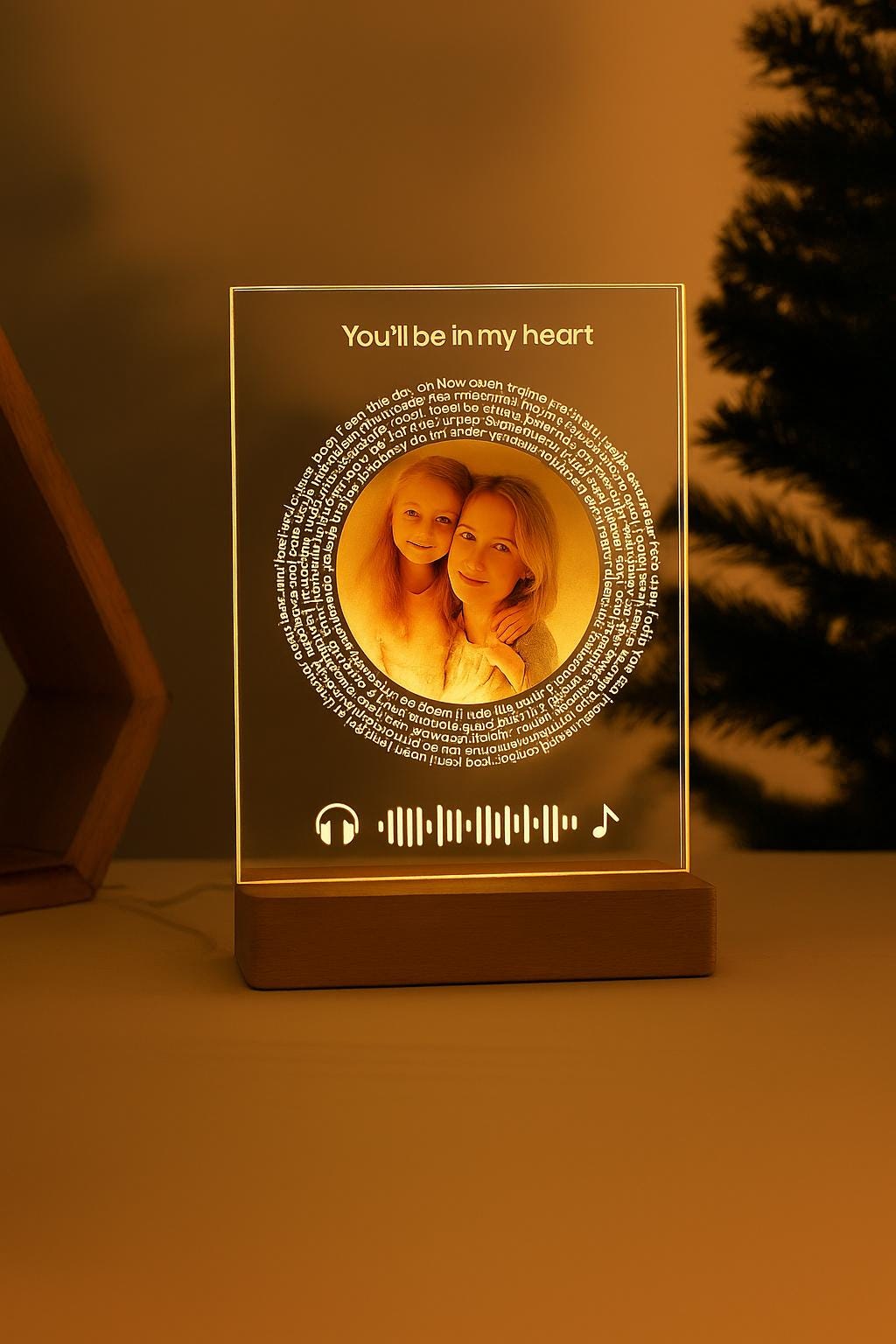 PLAQUE SPOTIFY PERSONNALISÉE | LED Chaleureux | PAPICHA H Music Gift