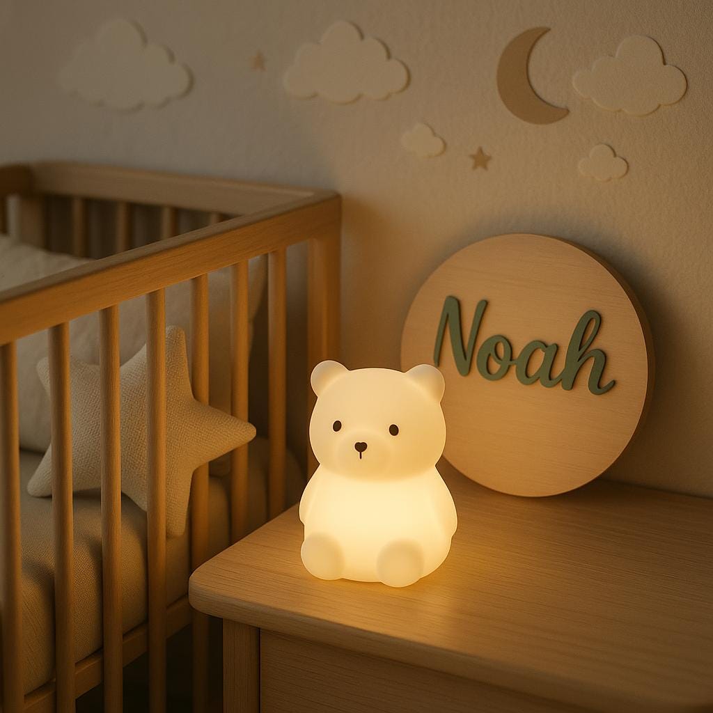 VEILLEUSE LED OURS  | Lampe Silicone Rechargeable | Bear Night Light PAPICHA H