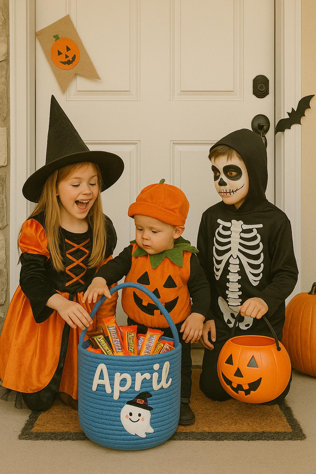PANIER HALLOWEEN PERSONNALISÉ Prénom Brodé | PAPICHA H Spooky Basket