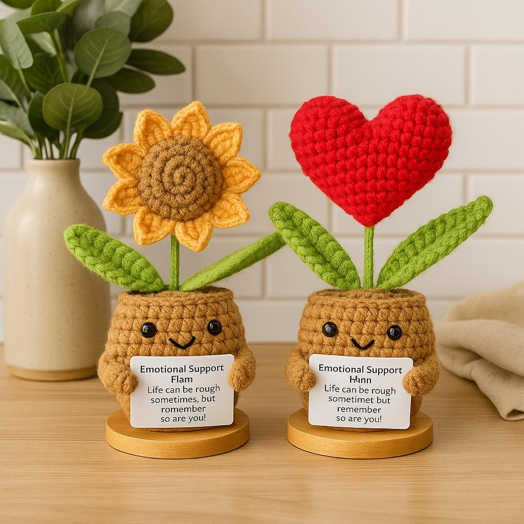 PLANTE CROCHET CŒUR | Support Émotionnel Anxiété | Heart Plant PAPICHA H