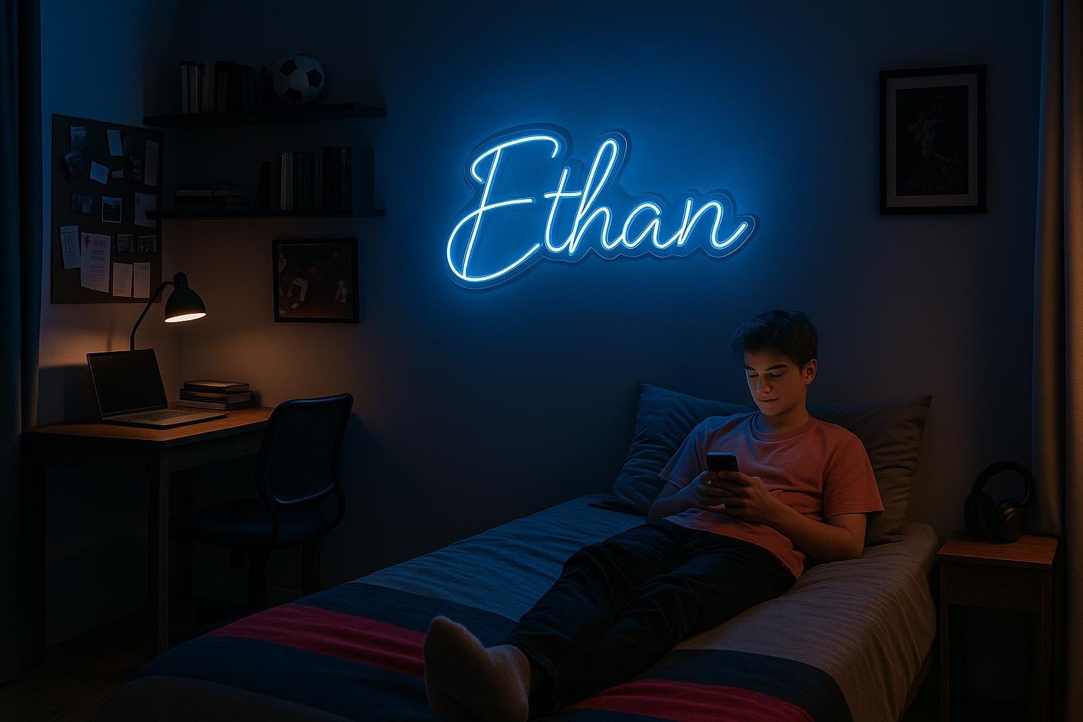 Custom Neon Name Sign for Teens – Personalized LED Light Wall Decor for Bedroom