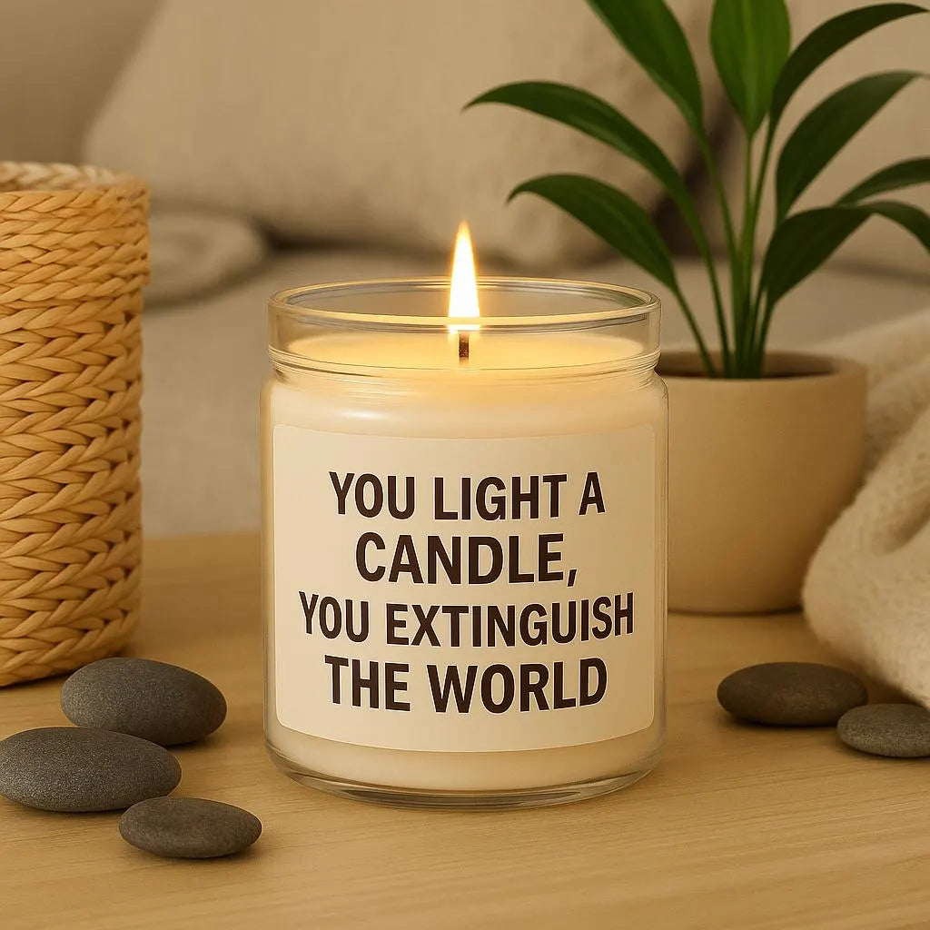 Cadeau maman, bougie parfumée personnalisée en cire de soja, slogan inspirant bien-être, ambiance cosy, idée cadeau détente et relaxation