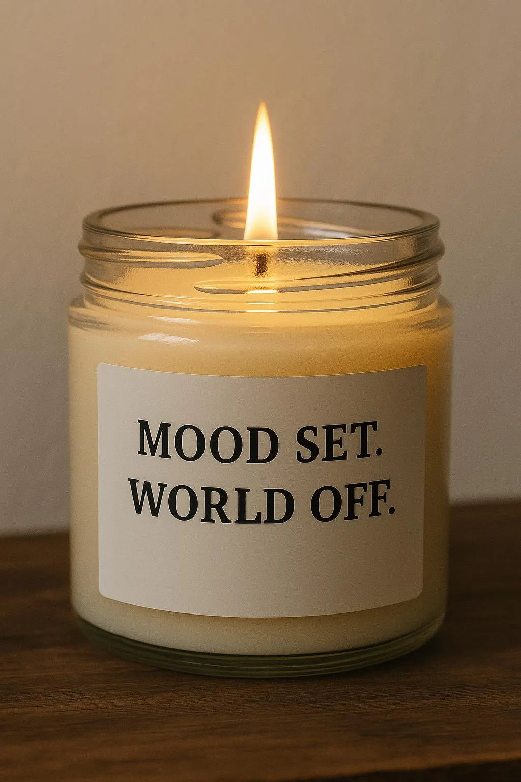 Cadeau maman, bougie parfumée personnalisée en cire de soja, slogan inspirant bien-être, ambiance cosy, idée cadeau détente et relaxation