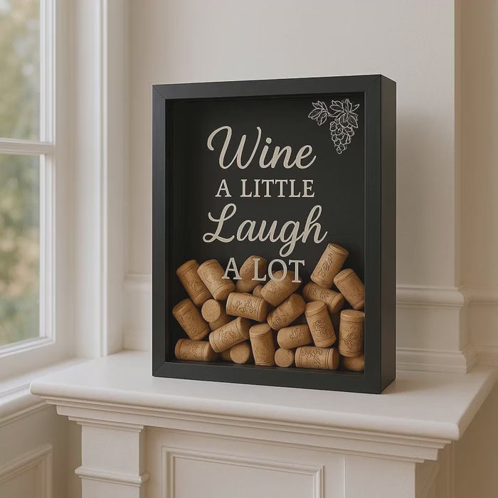 BOÎTE BOUCHONS VIN PERSONNALISÉE   | Gravure Noms Date | Wine Cork Box PAPICHA H
