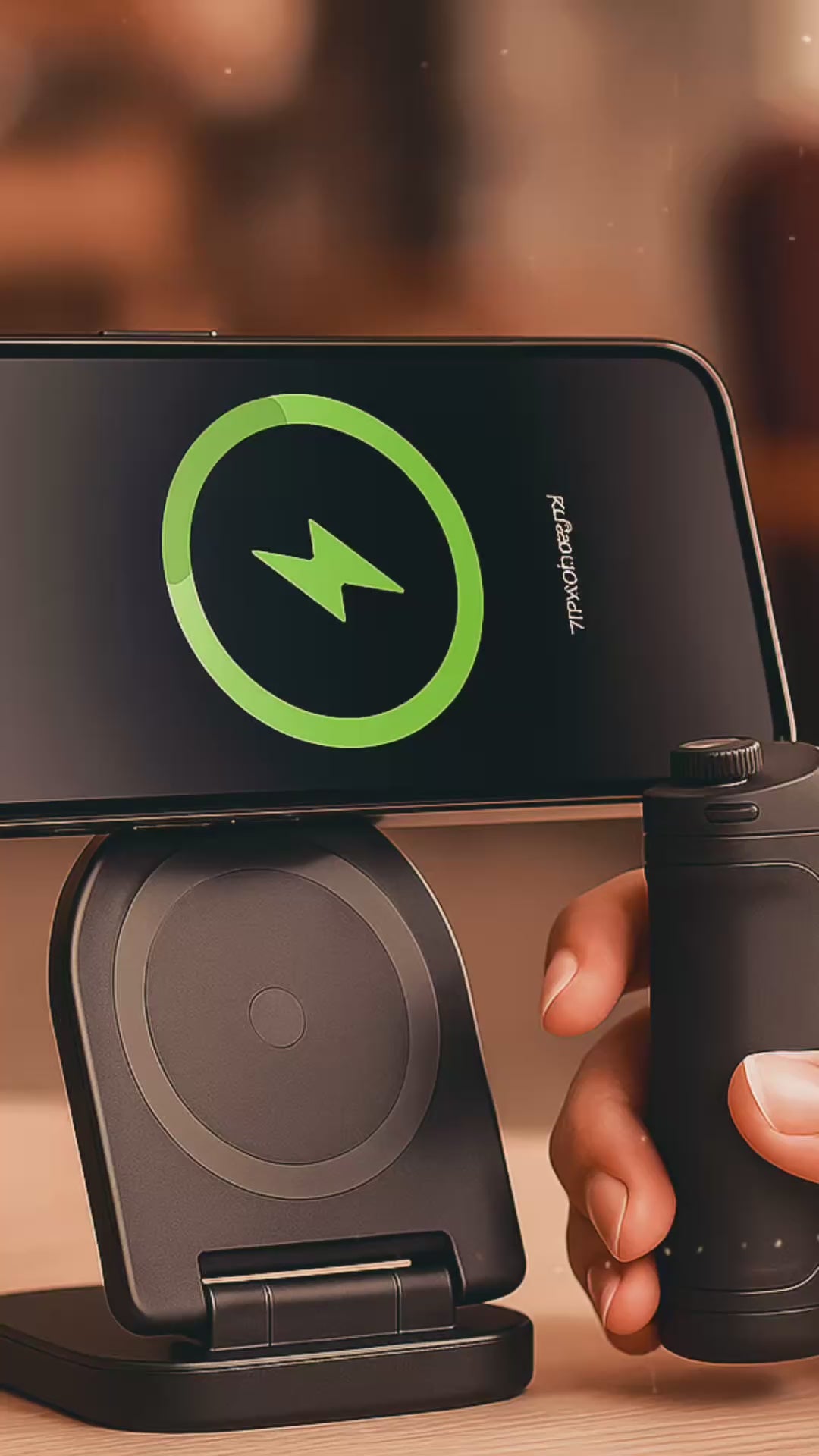 MagSafe Battery Grip 3-in-1 with Stand & Remote - Wireless Charging & Pro Stability - Papicha H
