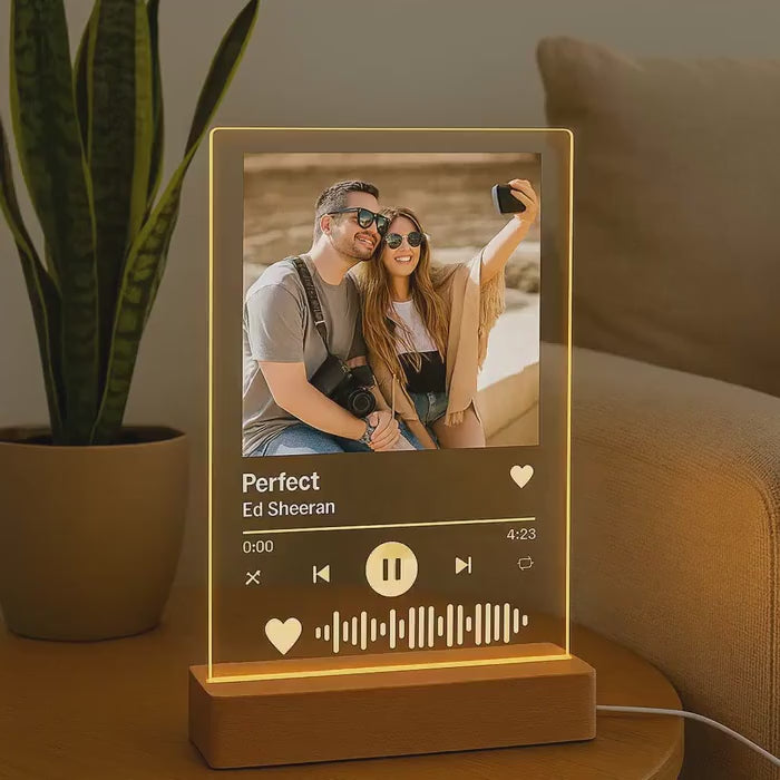 PLAQUE SPOTIFY PERSONNALISÉE | LED Chaleureux | PAPICHA H Music Gift