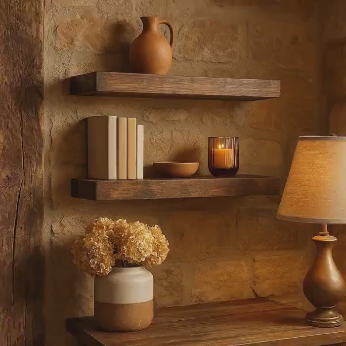 ÉTAGÈRE FLOTTANTE BOIS| Support Invisible Rustique | Floating Shelf PAPICHA H